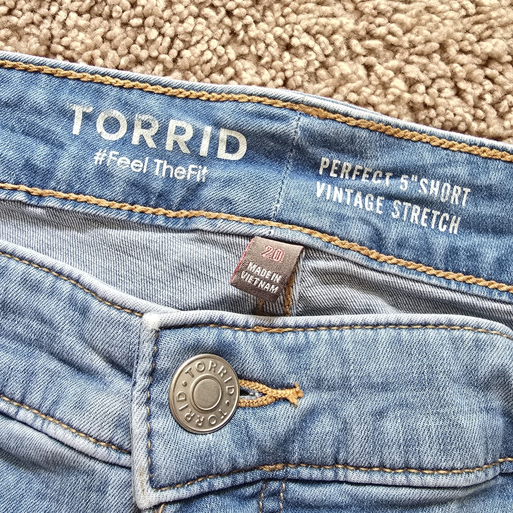 Torrid Women's Blue "Vintage Stretch" Denim Shorts